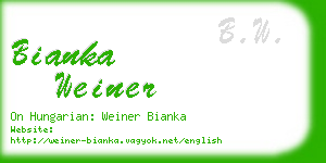 bianka weiner business card